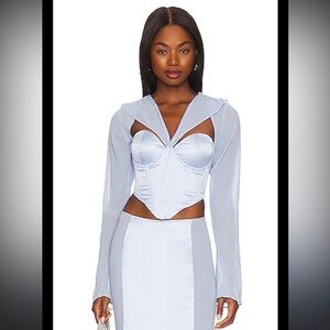 GUIZIO Ravello Corset in Baby Blue, size x-small